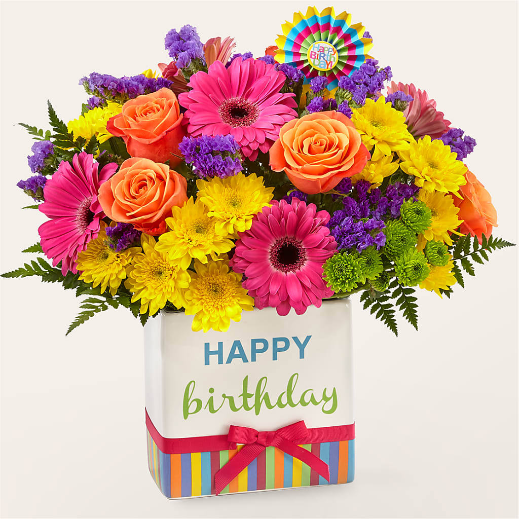 Birthday Brights Bouquet – Brown Pleasance Florists Inc, Lakewood OH