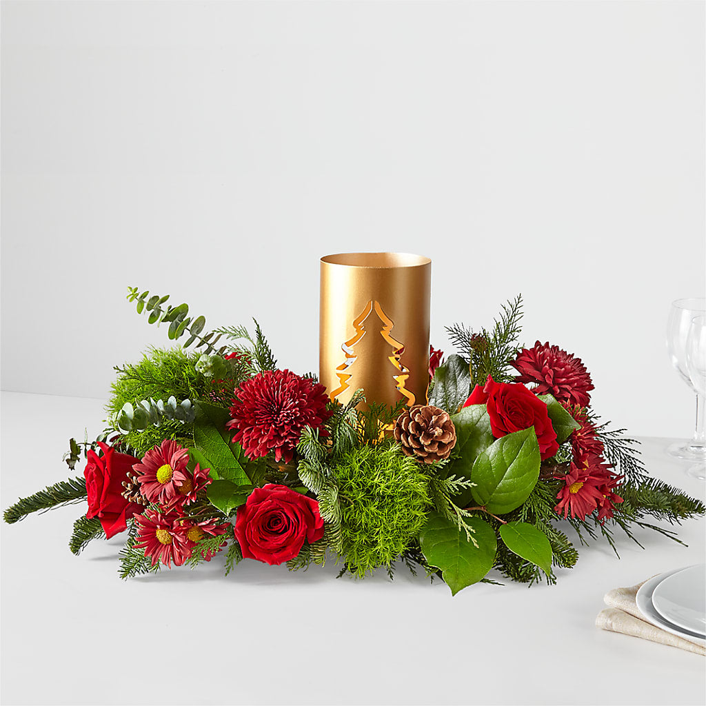 Toast the Season Centerpiece – Brown Pleasance Florists Inc, Lakewood OH