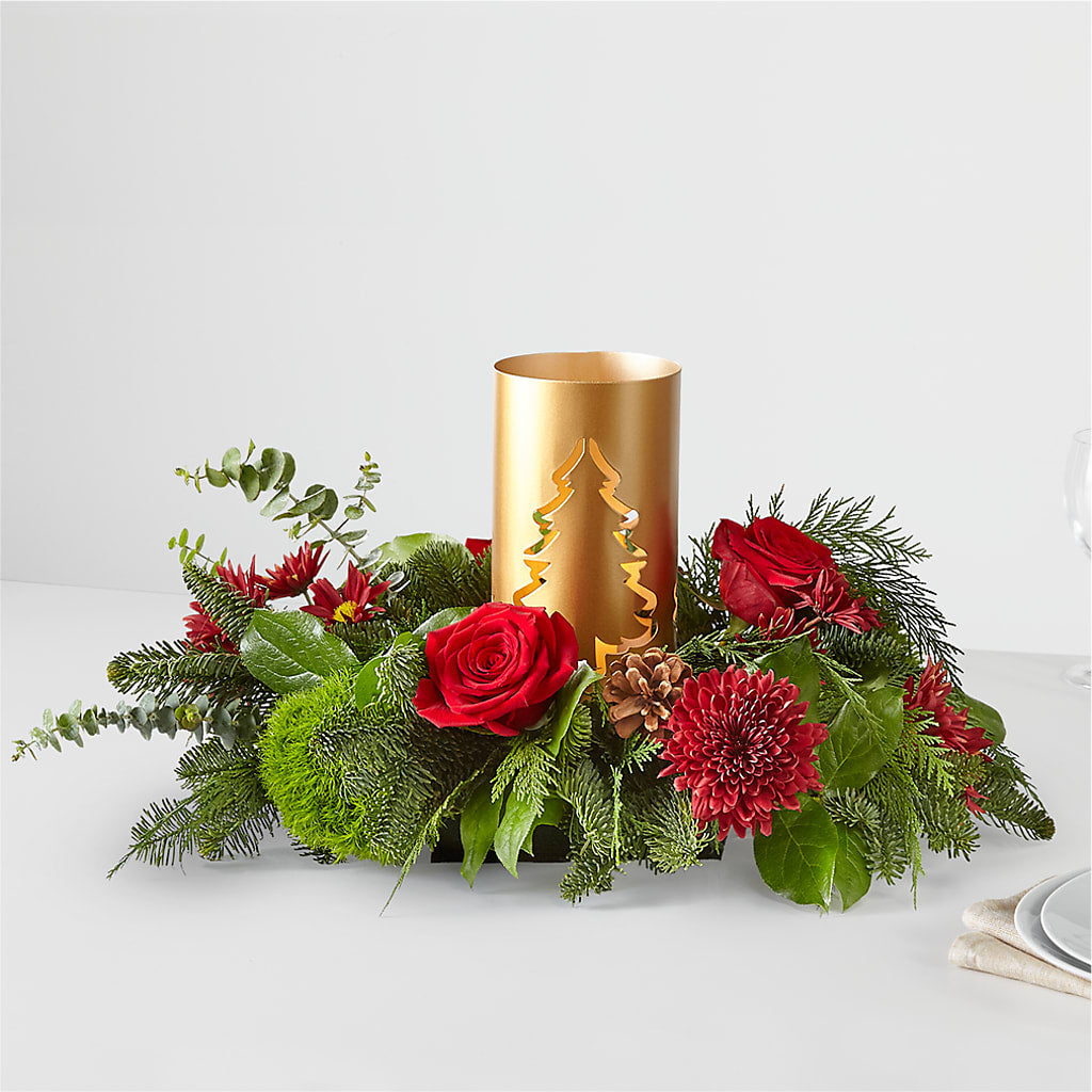 Toast the Season Centerpiece – Brown Pleasance Florists Inc, Lakewood OH