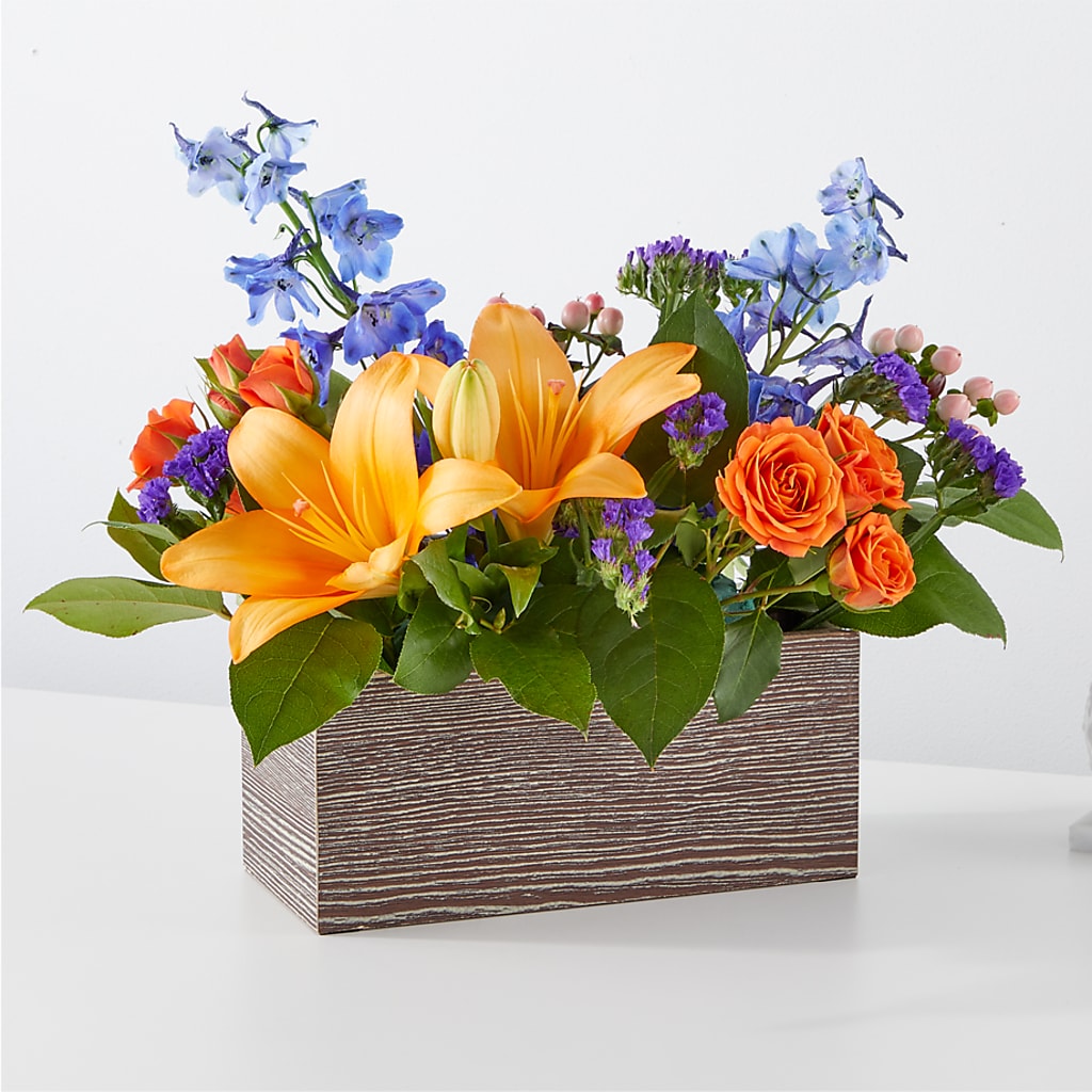 Radiant Citrus Box Bouquet – Brown Pleasance Florists Inc, Lakewood OH