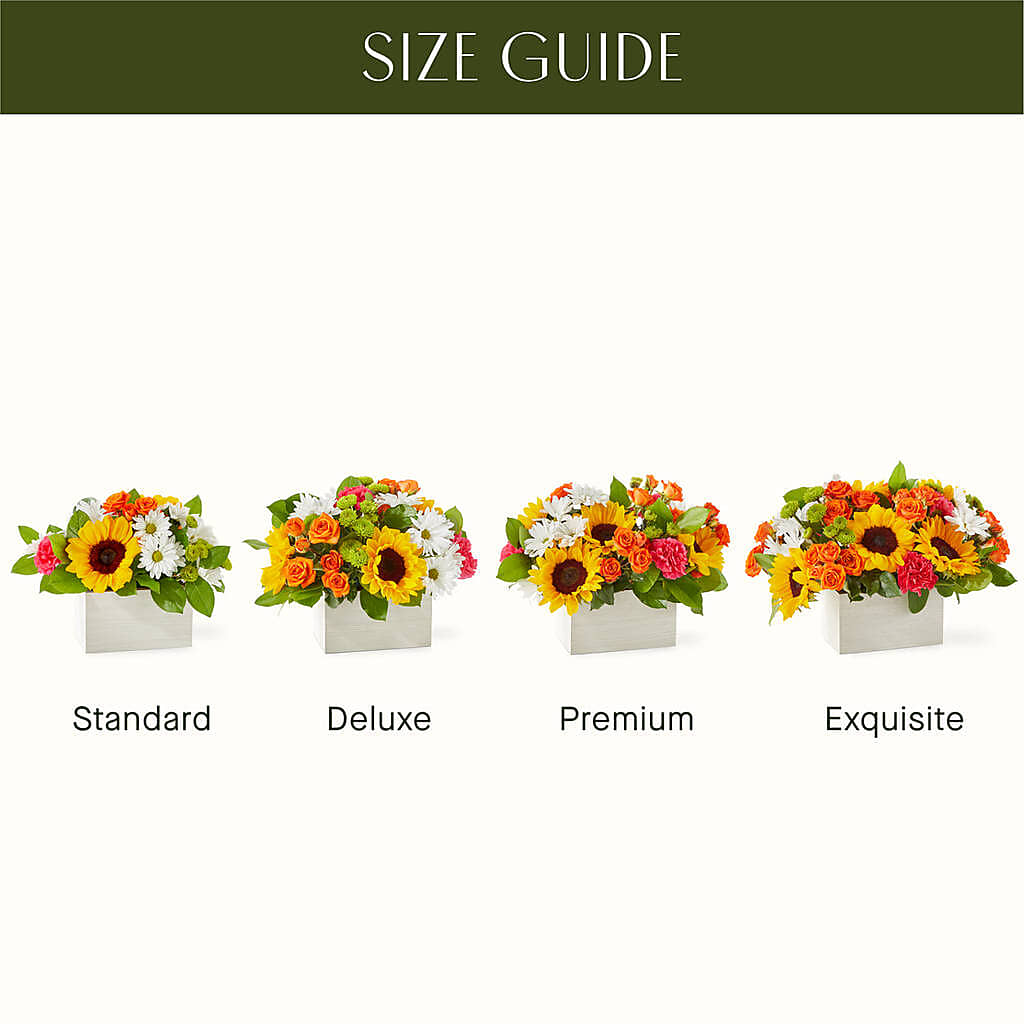 Sun-drenched Blooms Box Bouquet – Brown Pleasance Florists Inc, Lakewood OH