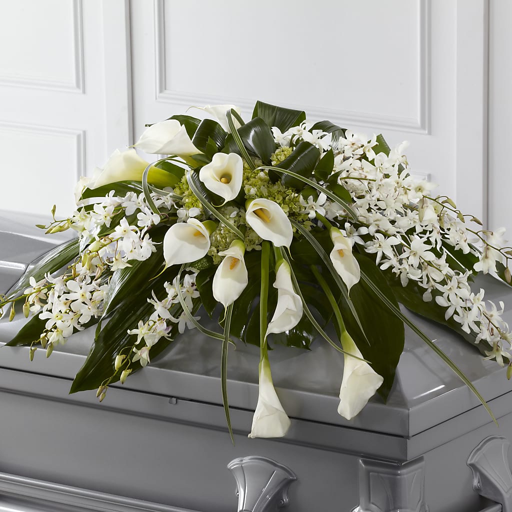 Angel Wings Casket Spray – Brown Pleasance Florists Inc, Lakewood OH