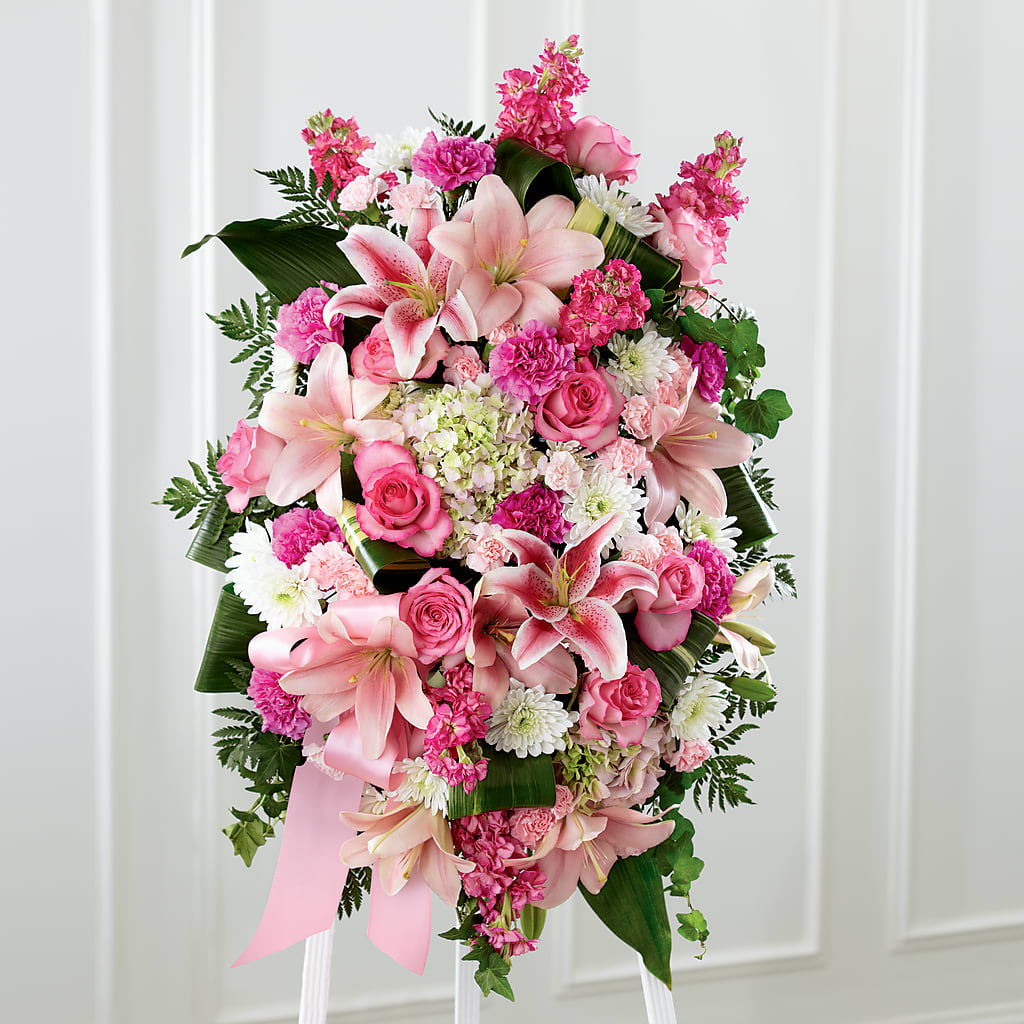 Comforting Standing Spray – Brown Pleasance Florists Inc, Lakewood OH