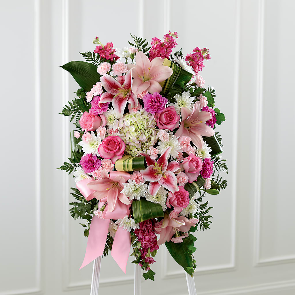 Comforting Standing Spray – Brown Pleasance Florists Inc, Lakewood OH