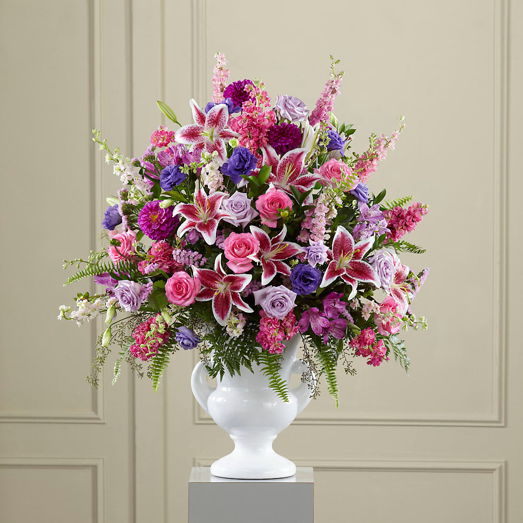 Peaceful Tribute Arrangement – Brown Pleasance Florists Inc, Lakewood OH