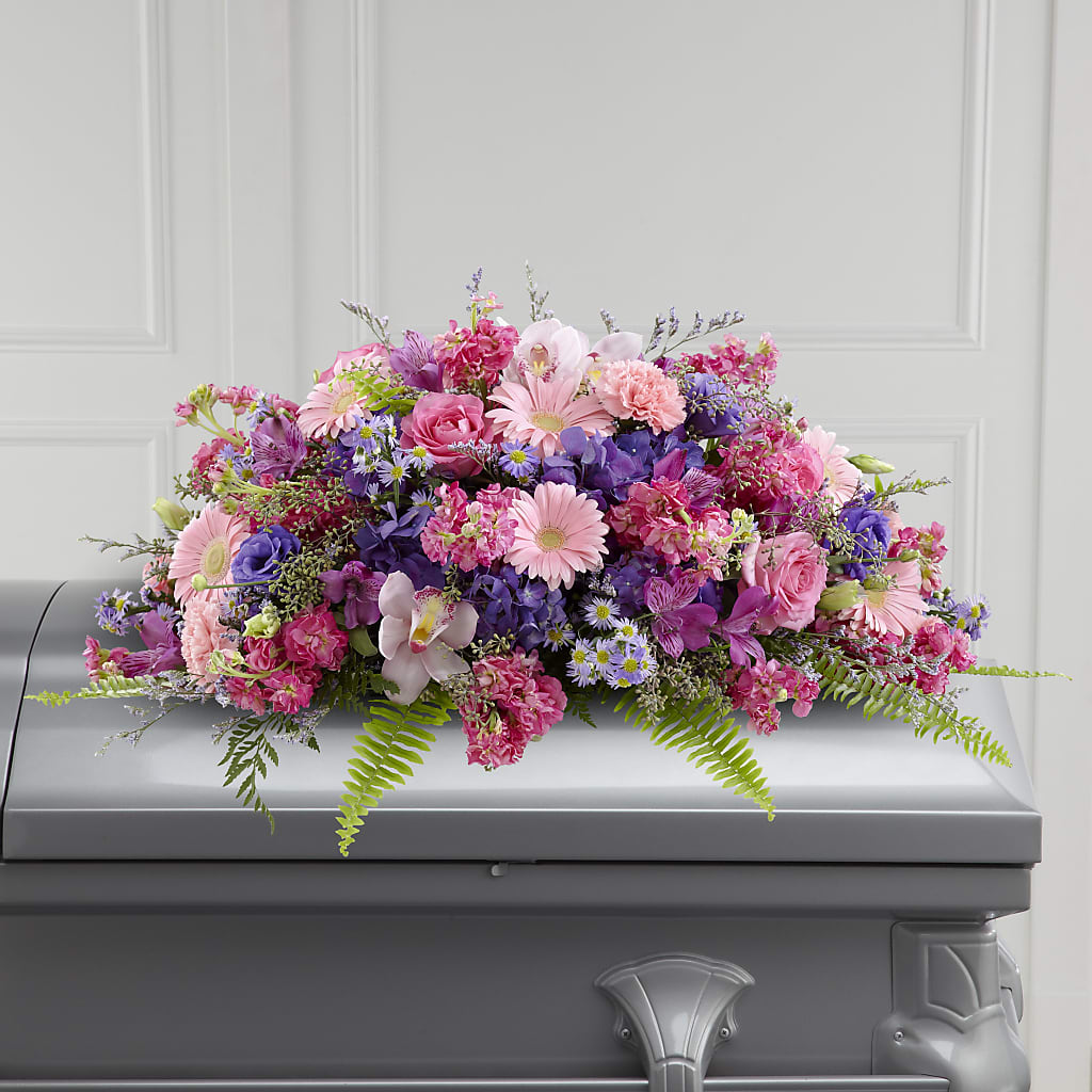Glorious Garden Casket Spray – Brown Pleasance Florists Inc, Lakewood OH