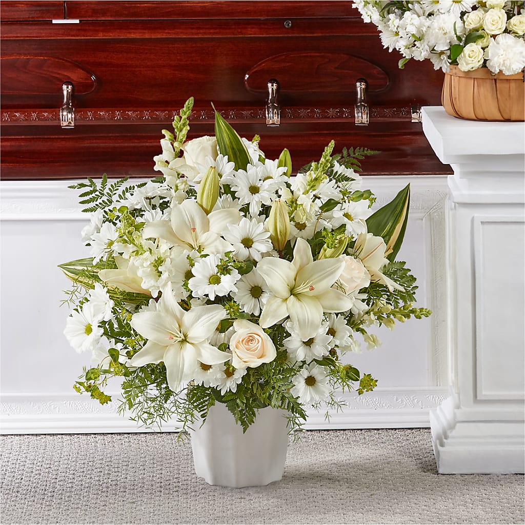 Thoughts of Tranquility Floor Basket – Brown Pleasance Florists Inc, Lakewood OH