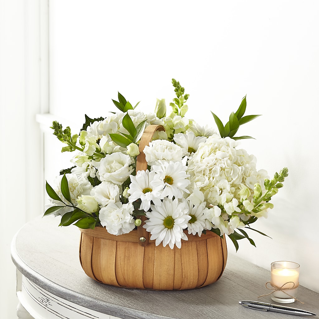Pure Ivory Basket – Brown Pleasance Florists Inc, Lakewood OH
