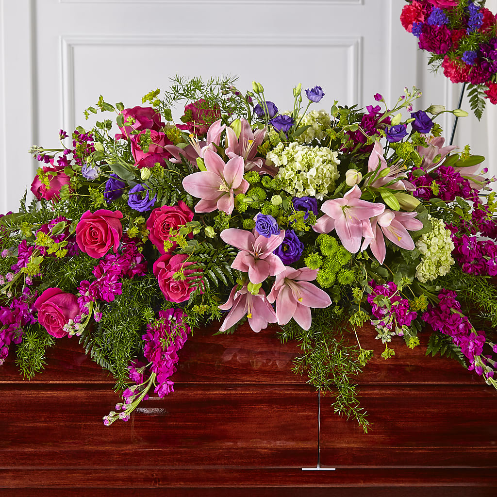 Radiant Tribute Casket Spray – Brown Pleasance Florists Inc, Lakewood OH