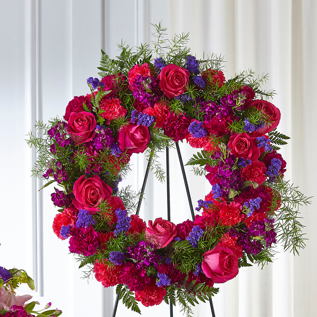 Calming Colors Wreath – Brown Pleasance Florists Inc, Lakewood OH