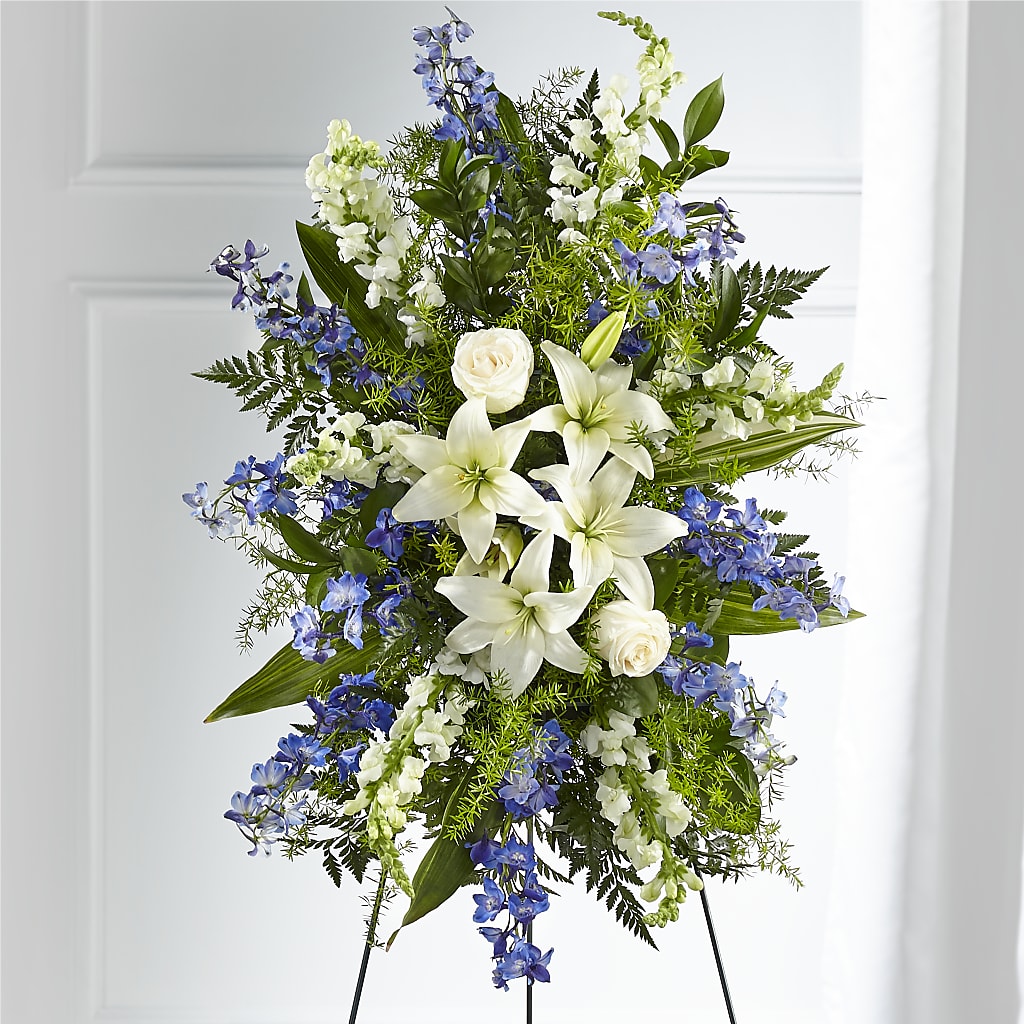 Faithful Friend Standing Spray – Brown Pleasance Florists Inc, Lakewood OH