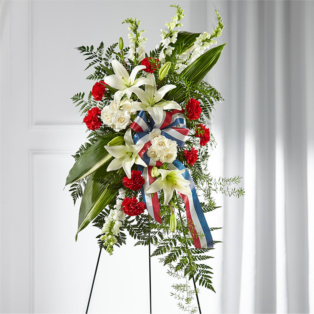 Stars of Life Standing Spray – Brown Pleasance Florists Inc, Lakewood OH