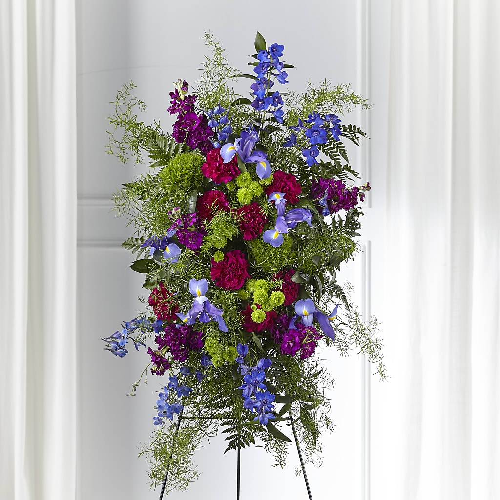 Heavenly Skies Standing Spray – Brown Pleasance Florists Inc, Lakewood OH