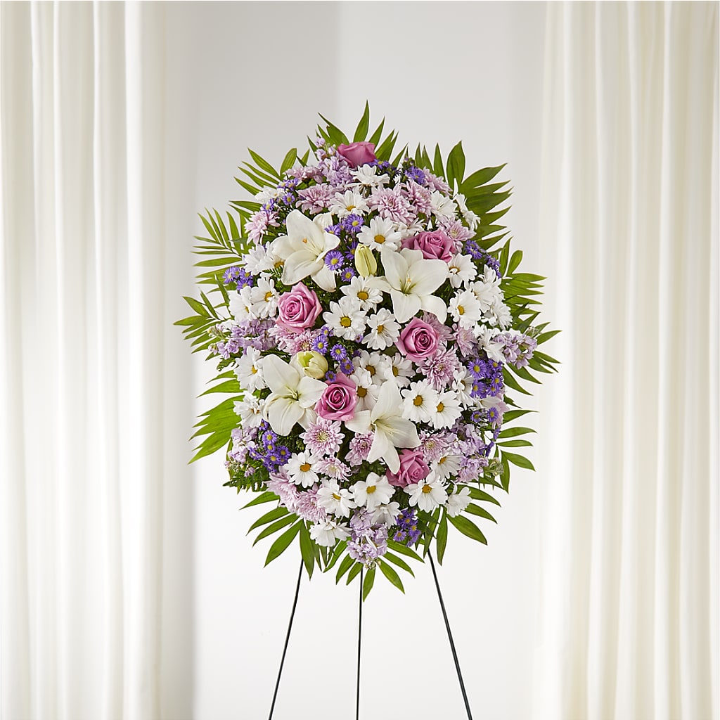 Surrounded by Love Standing Spray – Brown Pleasance Florists Inc, Lakewood OH