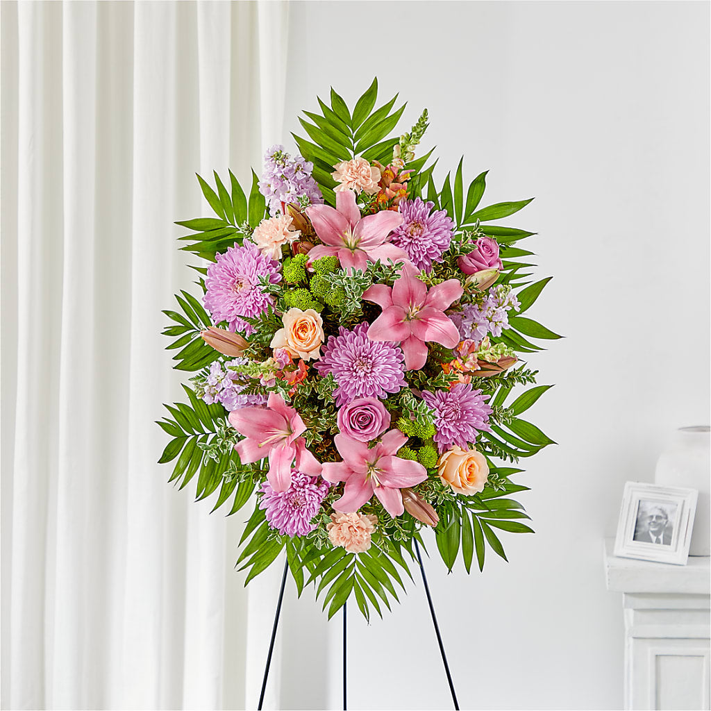 Love & Light Standing Spray – Brown Pleasance Florists Inc, Lakewood OH