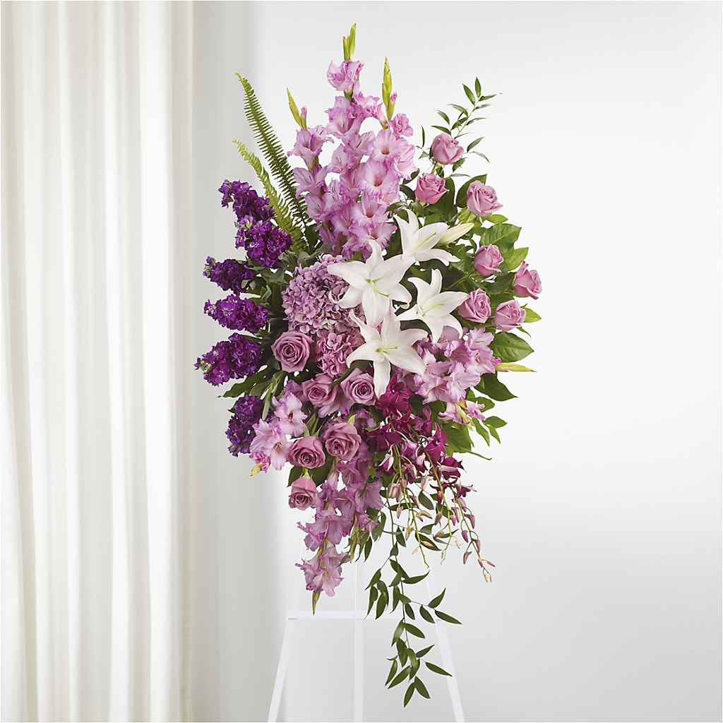 Never Alone Standing Spray – Brown Pleasance Florists Inc, Lakewood OH
