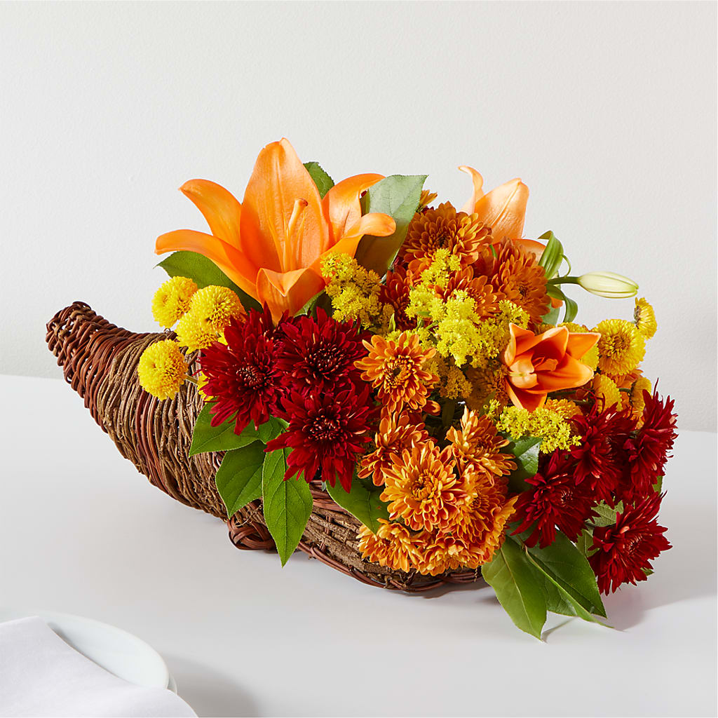 Bouquet of Blessings Cornucopia – Brown Pleasance Florists Inc, Lakewood OH