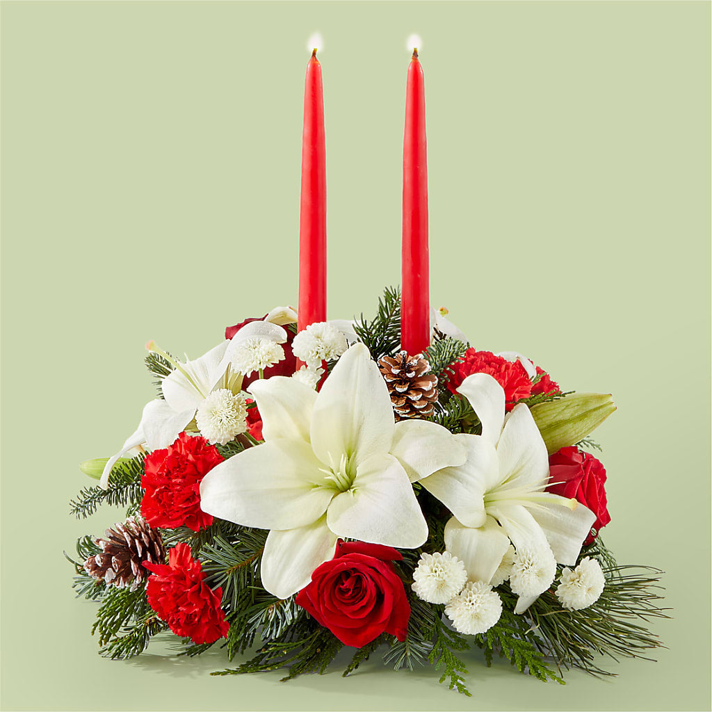 Seasonal Festivities Centerpiece – Brown Pleasance Florists Inc, Lakewood OH