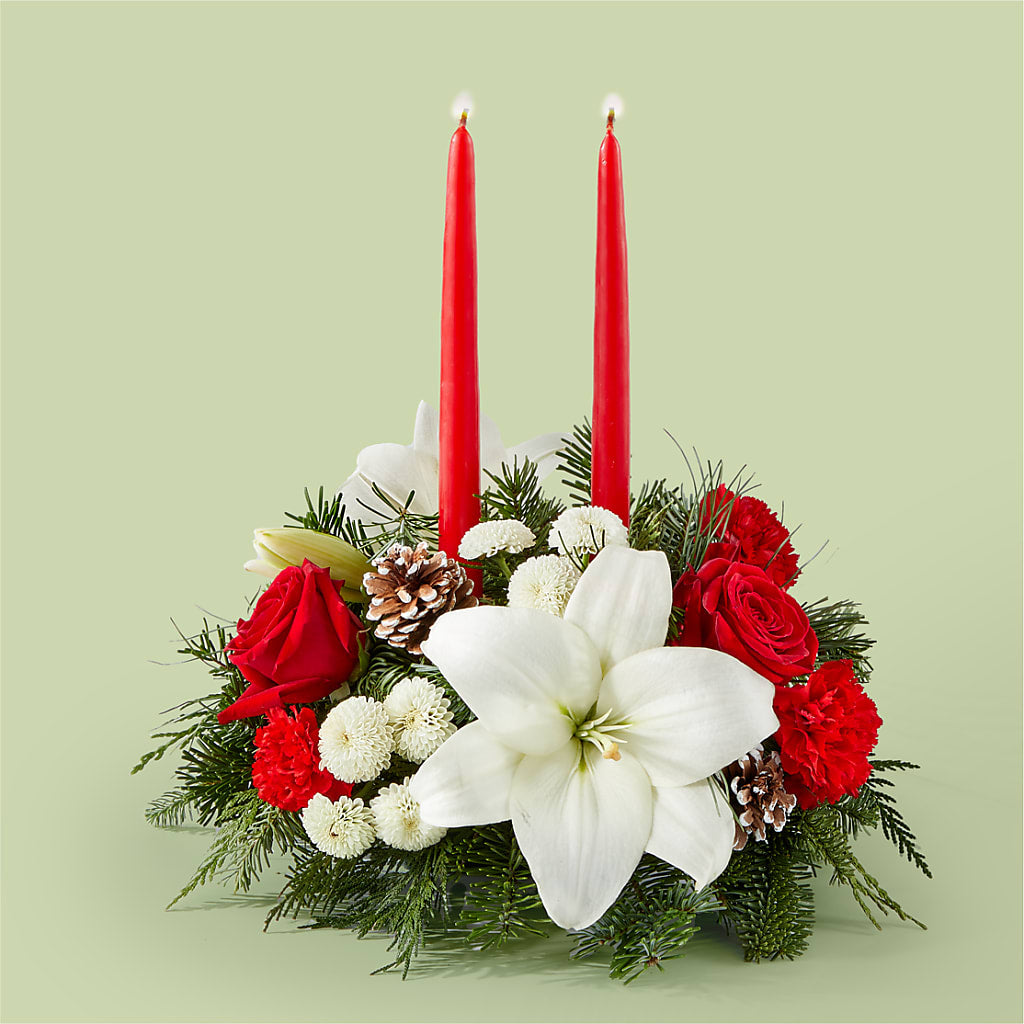 Seasonal Festivities Centerpiece – Brown Pleasance Florists Inc, Lakewood OH
