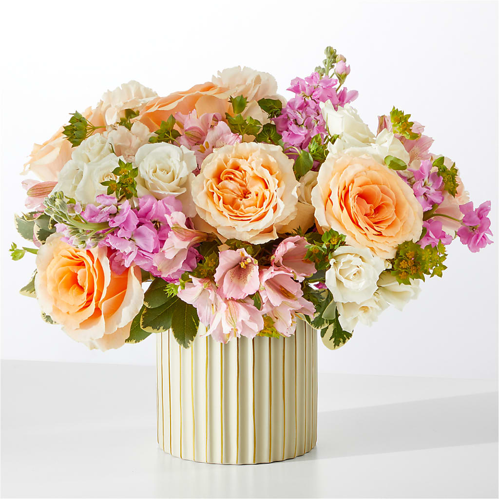 Paradise Bouquet with Ivory Vase – Brown Pleasance Florists Inc, Lakewood OH