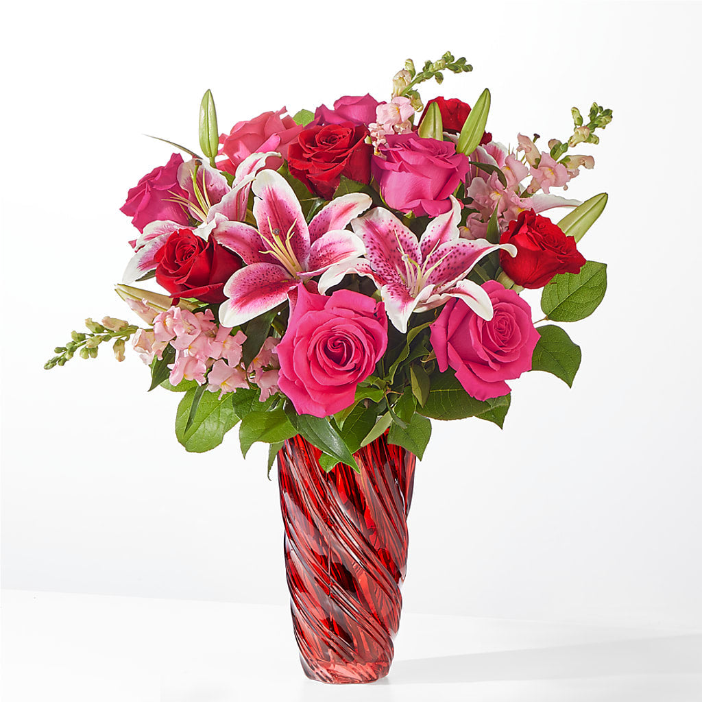 Always You Bouquet with Luxe Swirl Vase – Brown Pleasance Florists Inc, Lakewood OH