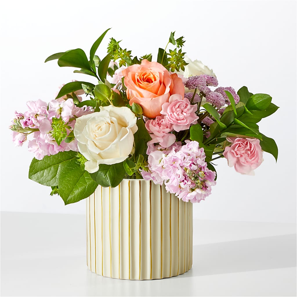 French Market Bouquet with Ivory Vase – Brown Pleasance Florists Inc, Lakewood OH