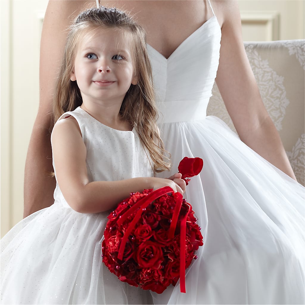 Pure at Heart Flower Girl Arrangement – Brown Pleasance Florists Inc, Lakewood OH