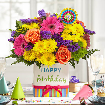 Birthday Brights Bouquet –  Brown Pleasance Florists Inc, Lakewood OH