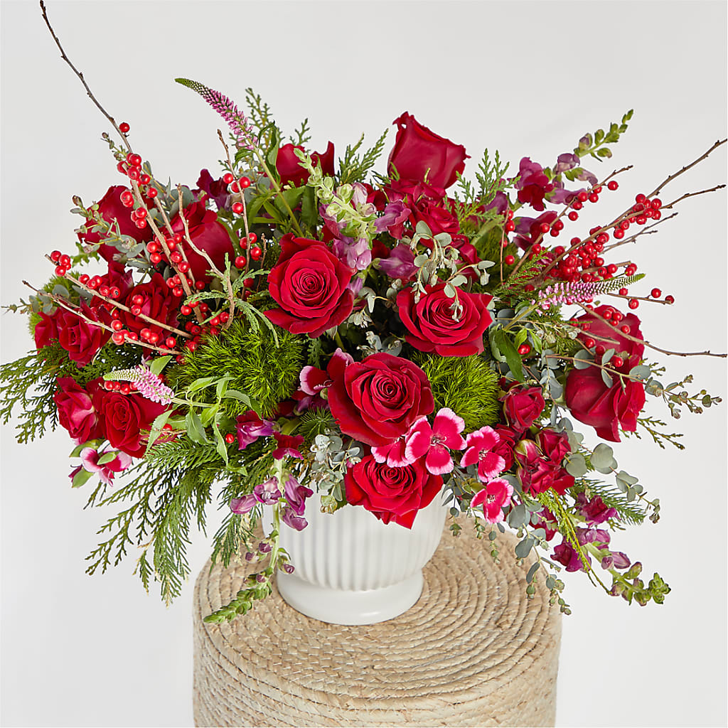 Big Red Bow Bouquet –  Brown Pleasance Florists Inc, Lakewood OH