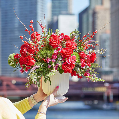 Big Red Bow Bouquet –  Brown Pleasance Florists Inc, Lakewood OH