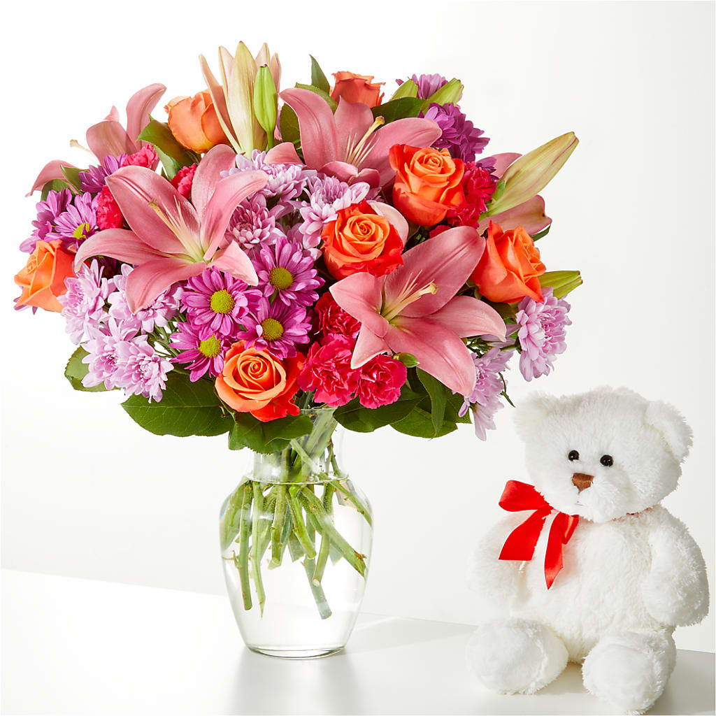 One and Only Bouquet and Bear Bundle –  Brown Pleasance Florists Inc, Lakewood OH