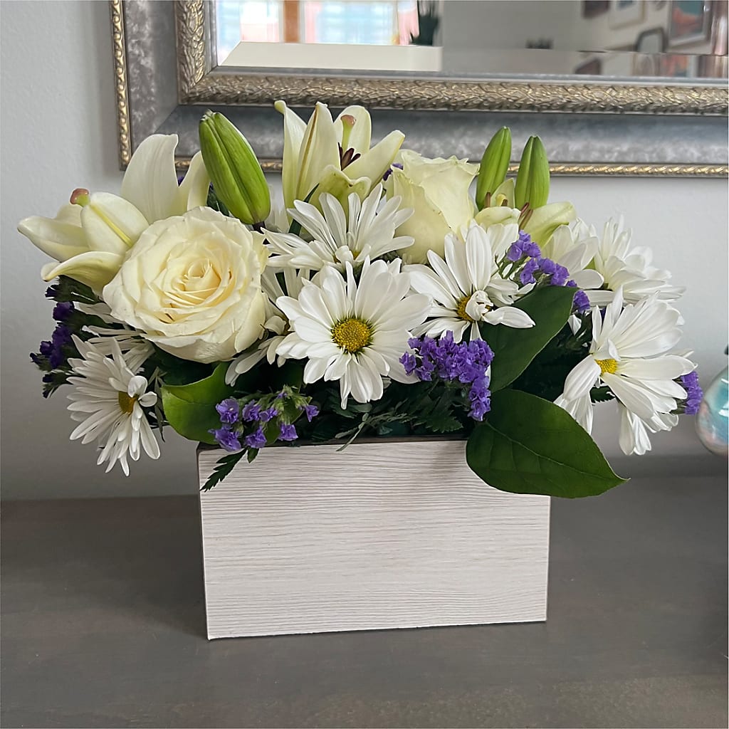 Beyond Blue Box Bouquet –  Brown Pleasance Florists Inc, Lakewood OH