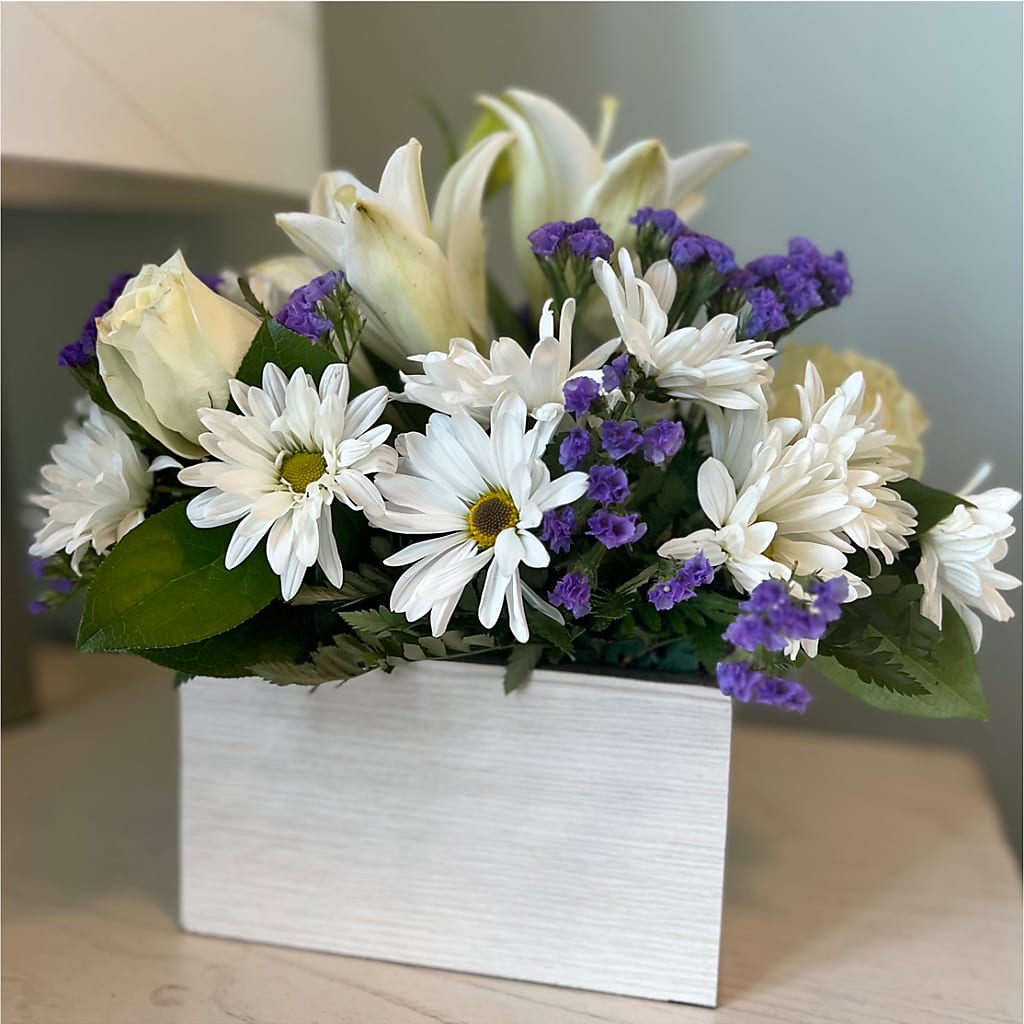 Beyond Blue Box Bouquet –  Brown Pleasance Florists Inc, Lakewood OH