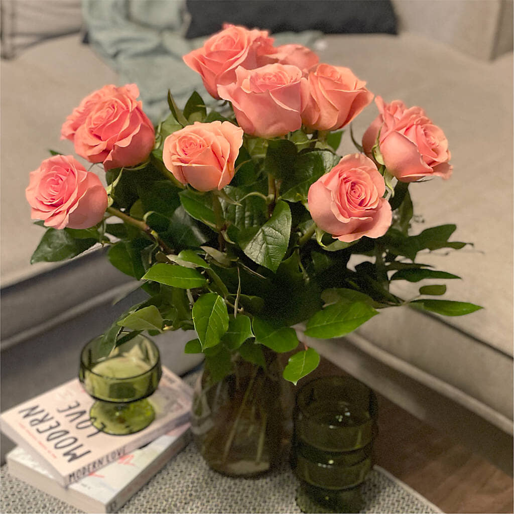 Long Stem Pink Rose Bouquet –  Brown Pleasance Florists Inc, Lakewood OH