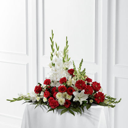 Crimson & White Arrangement –  Brown Pleasance Florists Inc, Lakewood OH