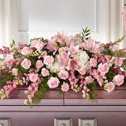 Life & Remembrance Casket Spray –  Brown Pleasance Florists Inc, Lakewood OH