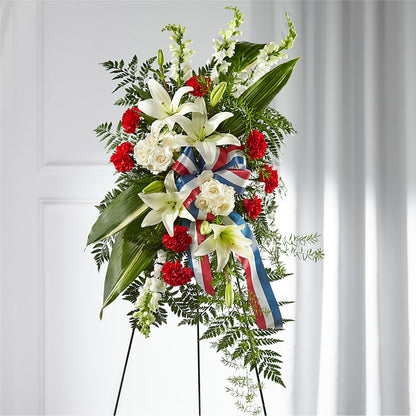 Stars of Life Standing Spray –  Brown Pleasance Florists Inc, Lakewood OH