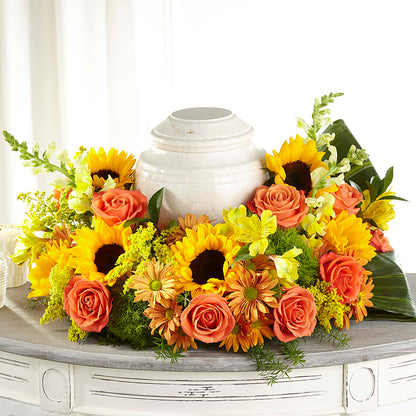 Faithful Sunflower Cremation Adornment –  Brown Pleasance Florists Inc, Lakewood OH