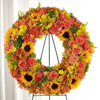 Autumnal Memories Wreath (Standard) –  Brown Pleasance Florists Inc, Lakewood OH