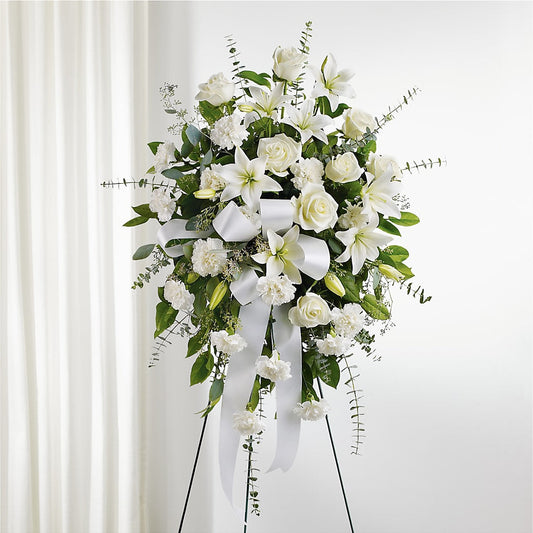 With Care Standing Spray –  Brown Pleasance Florists Inc, Lakewood OH