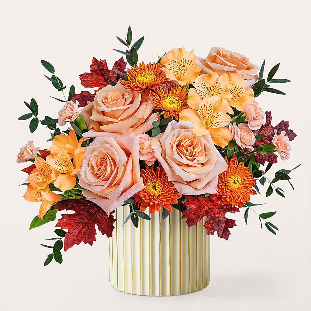Spiced Latte Bouquet with Ivory Vase –  Brown Pleasance Florists Inc, Lakewood OH