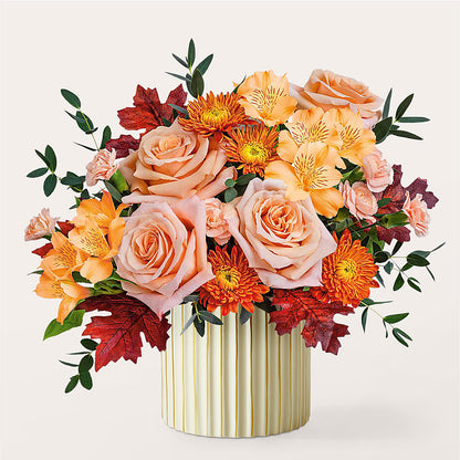 Spiced Latte Bouquet with Ivory Vase –  Brown Pleasance Florists Inc, Lakewood OH