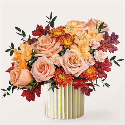 Spiced Latte Bouquet with Ivory Vase –  Brown Pleasance Florists Inc, Lakewood OH