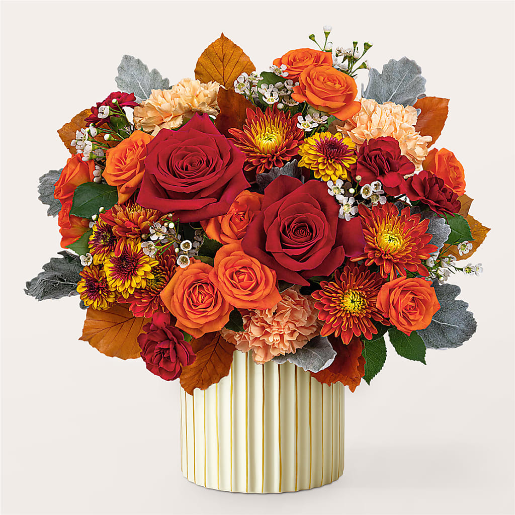 Merlot Bouquet with Ivory Vase –  Brown Pleasance Florists Inc, Lakewood OH