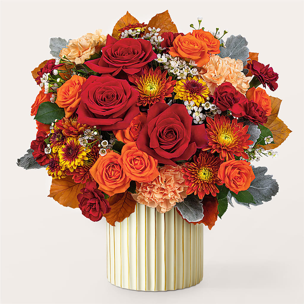 Merlot Bouquet with Ivory Vase –  Brown Pleasance Florists Inc, Lakewood OH