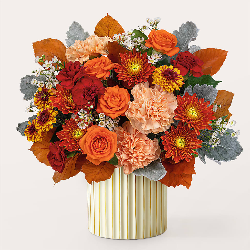 Merlot Bouquet with Ivory Vase –  Brown Pleasance Florists Inc, Lakewood OH