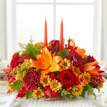 Autumn's Embrace Centerpiece –  Brown Pleasance Florists Inc, Lakewood OH