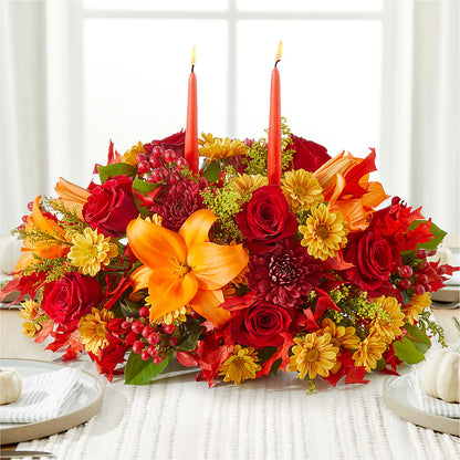 Autumn's Embrace Centerpiece –  Brown Pleasance Florists Inc, Lakewood OH