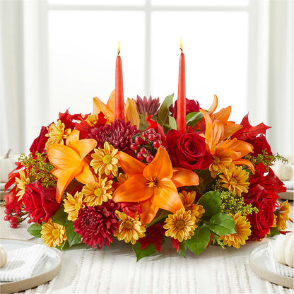 Autumn's Embrace Centerpiece –  Brown Pleasance Florists Inc, Lakewood OH
