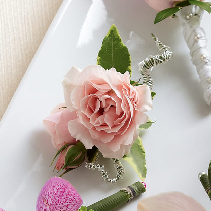 Pink Spray Rose Boutonniere –  Brown Pleasance Florists Inc, Lakewood OH